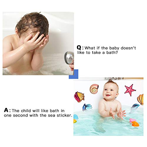 Secopad Non-Slip Bathtub Stickers, Sea Shell Shower Floor Decals - 16 Pack