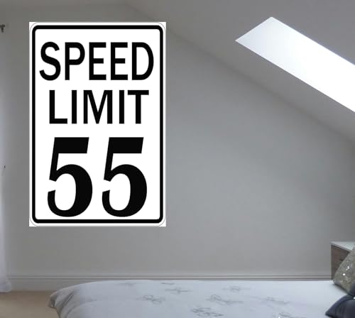 Speed Limit 55 Metal Sign - 8x12 Inch Funny Birthday Decor Color8