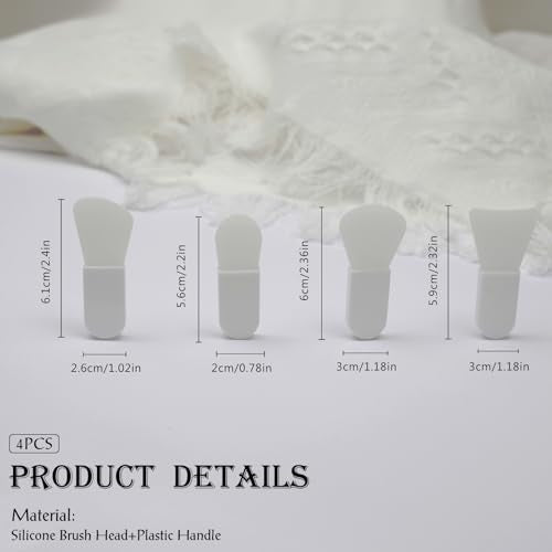 Zoolinn Mini Silicone Face Mask Applicator Brushes Set - 8PCS Portable Skincare Tools