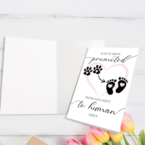 Dog Aunt Pregnancy Announcement Card for Sister and Best Friend