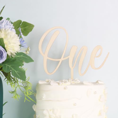 Palasasa First Birthday Cake Topper - Wooden 1st Birthday Party Decor