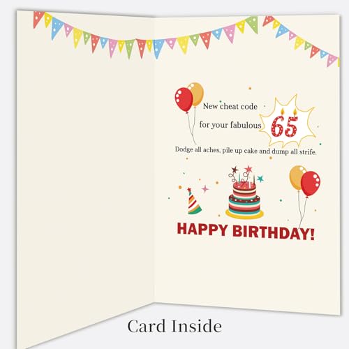 Funny 65th Birthday Card - Humorous Gift for Parents & Friends