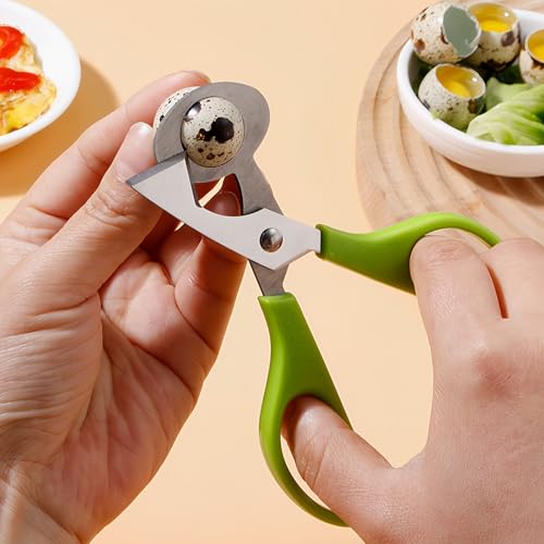 LIUSM Green Quail Egg Cutter Shears - 2 Pack Kitchen Tool