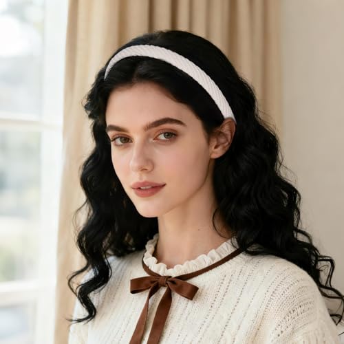 Yookat 4 Pack Thin Knitted Headbands for Women Non Slip Boho Hair Bands