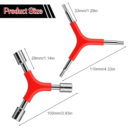 4 Pcs 3 Way Socket Wrench Bicycle Hex Wrench Tool Y-Shaped Bike Repair Tools Outer Spanners 4/5/6mm Y-Type 8/9/10mm Bicycle Cycling Repair Hardware Multitool Kit