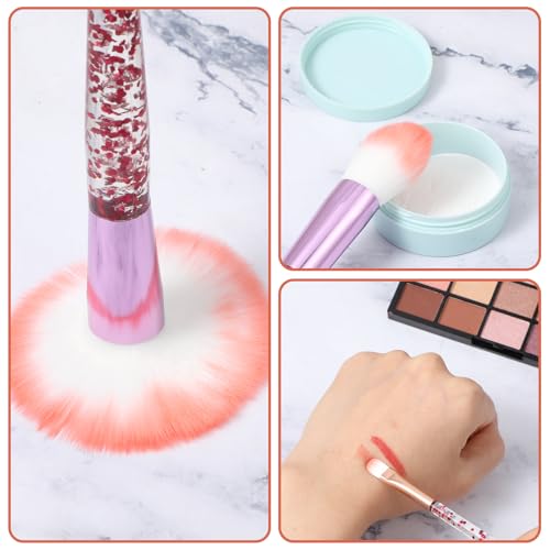 AOZUO 15-Piece Red Crystal Makeup Brush Set with Soft Fluffy Bristles