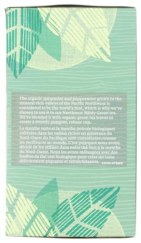 Allegro Tea, Organic Northwest Minty Green Tea Bags, 20 ct
