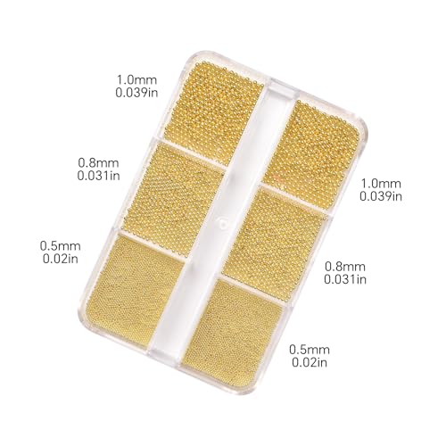 KADS Metal Nail Caviar Beads & Ball Studs - 0.5mm, 0.8mm, 1mm