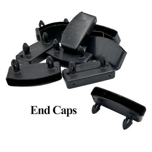 Honigo 20pcs Black Bed Slat End Caps - 54x9mm Plastic Holders