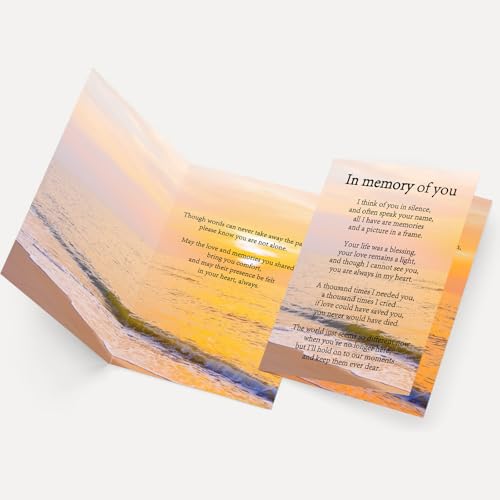 FANCYLUCKY Sympathy Card for Loss of Loved One with Kraft Envelope