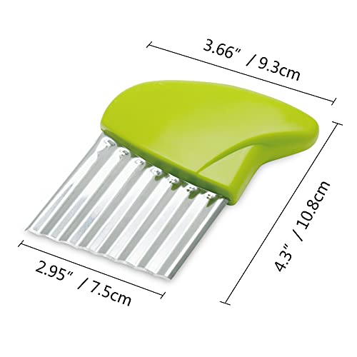 Luomorgo Stainless Steel Crinkle Cutter Knife - Wavy Vegetable Slicer