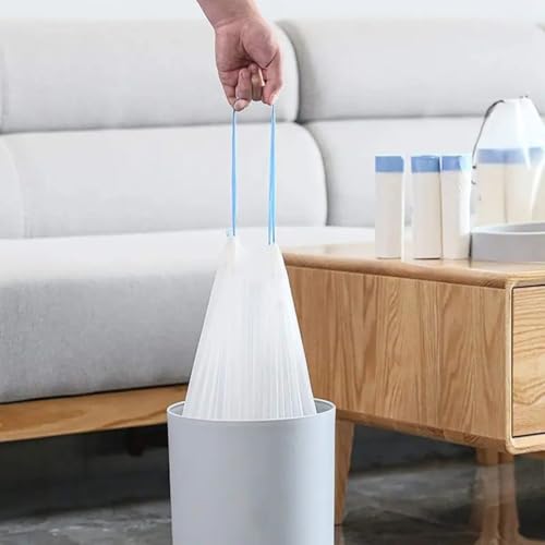 4 Gallon Heavy Duty Drawstring Trash Bags – 60 Pack for Kitchen, Office & Outdoors