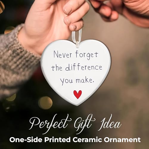 Thank You Gift Set for Teachers – Heart Ornament & Pocket Hug