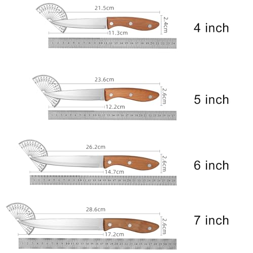 AYANICA 4-Inch Ultra Sharp Paring Knife for Fruits & Vegetables with Wooden Handle