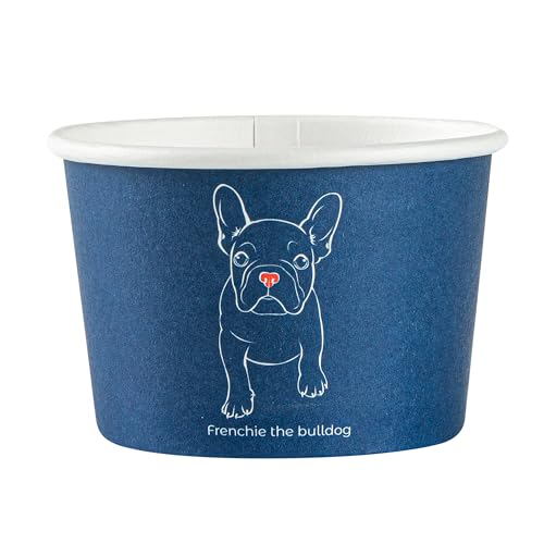 Restaurantware Coppetta 4-Ounce Dessert Cups, 200 Disposable Ice Cream Cups - Lids Sold Separately, Heavy-Duty, Frenchie Paper Frozen Yogurt Bowls, For Hot And Cold Foods