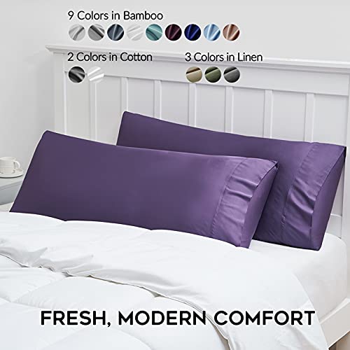 YnM King Cooling Pillowcase 2 Pack - Lavender, Ultra-Breathable