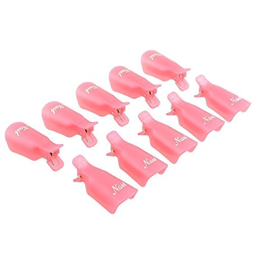 KINGMAS Gel Polish Remover Clips 10 Pcs Nail Soak Off Caps