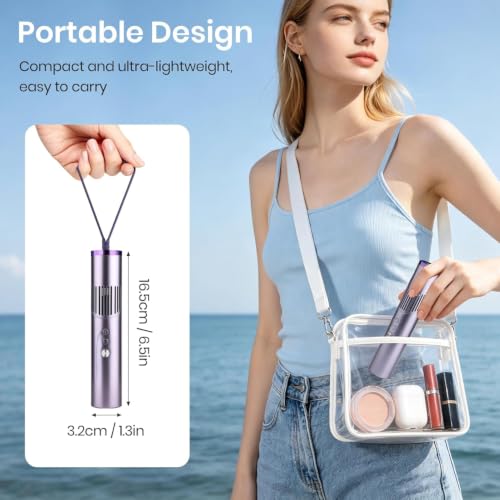 Keledz Portable Handheld Turbo Mini Fan - Purple, 3-in-1 Design