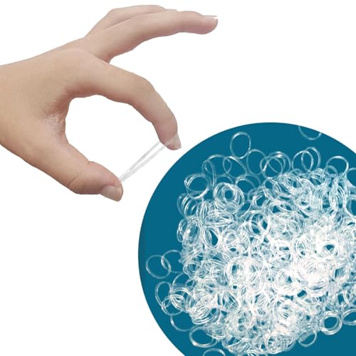 Clear Elastic Hair Ties 500 Pack – Strong Stretchy Bands for All Hair