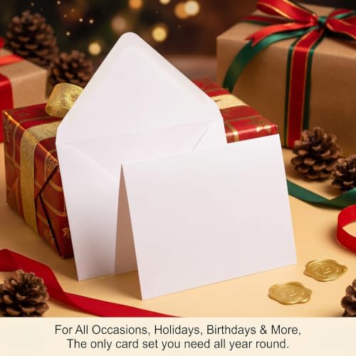40 Pack 5x7 Blank White Cards and A7 Envelopes for DIY Invitations