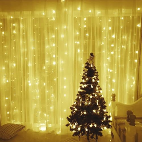 Dimmable 33Ft Waterproof Starry Fairy String Lights - Yellow, 100 LEDs