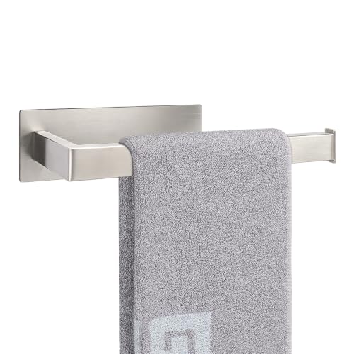 NearMoon 9-Inch Self-Adhesive Towel Holder - Brushed Nickel Stainless Steel
