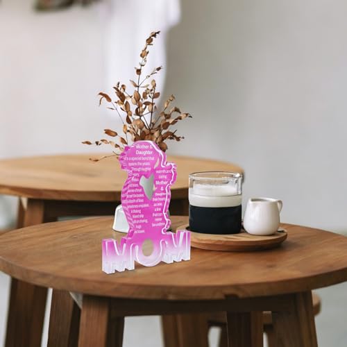 Acrylic Mom Plaque Gift from Daughter - Birthday and Mothers Day Decor
