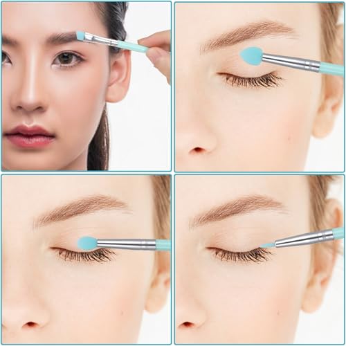 Bremorou 7Pcs Silicone Face Mask Brush Set - Green Jelly Applicators