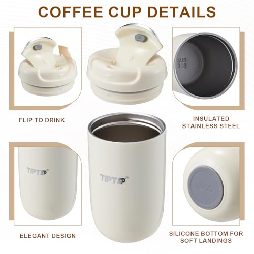 TIPTAP 12oz Stainless Steel Vacuum Insulated Coffee Tumbler
