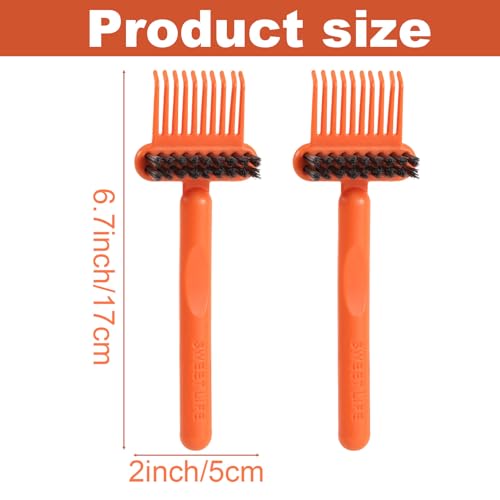 Penitue 2-in-1 Hair Brush Cleaner Tool and Comb Rake (2 Pack)