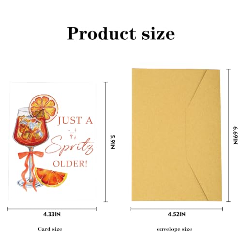 Funny Birthday Card - Just a Spritz Older Cocktail Card