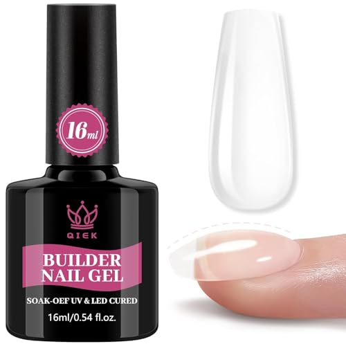 Qiek Clear Builder Nail Gel 16ml - Hard Gel for Nail Extension & Strengthening