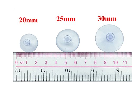 20mm Clear Mini Suction Cups for Glass - 100 Pcs, Premium PVC
