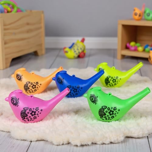 30PCS Colorful Bird Water Whistle Toys - Fun Musical Instruments for Parties