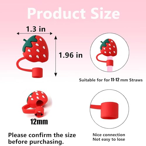Silicone Straw Cover Caps for Owala Kids Cup - 6 Pack, Dust-Proof