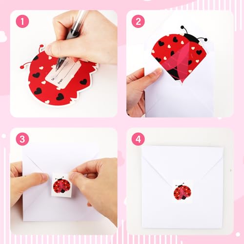 48PCS Kids Valentine's Day Cards with Envelopes & Stickers - Animal Designs