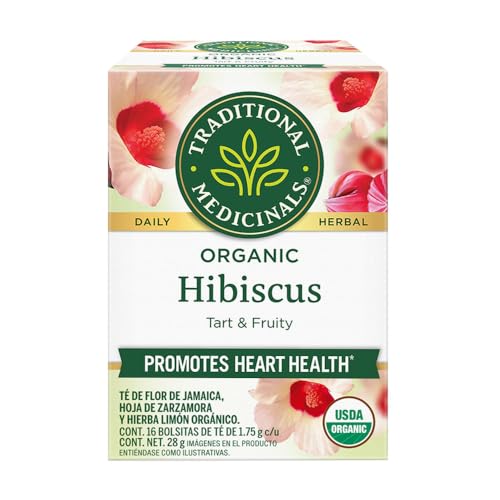 Organic Hibiscus Tea - Supports Heart Health - 16 Count (Pack of 2)