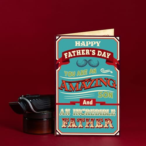 Father's Day Card for Son - Sentimental Keepsake with Envelope