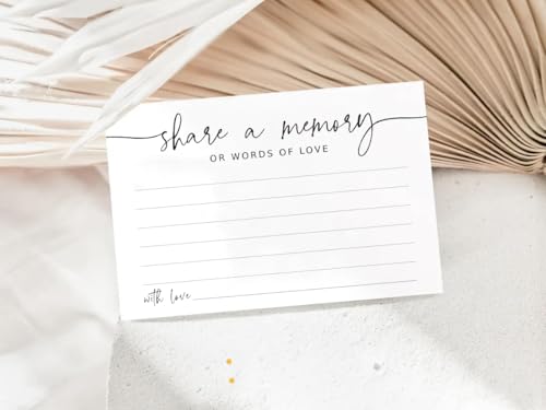Share a Memory Cards - 50 Pack, 4x6 Minimalist Keepsake for Events