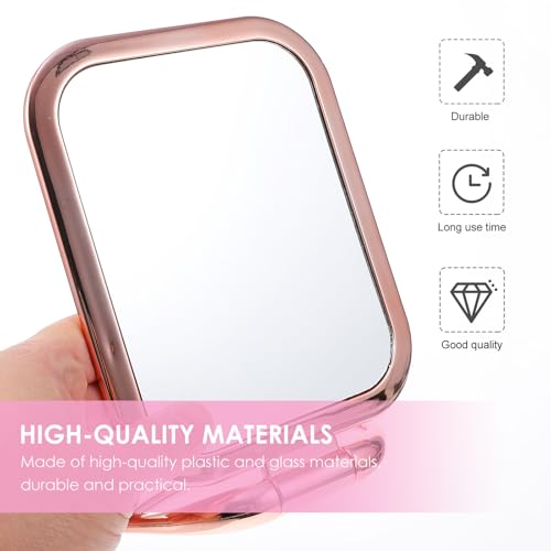 Uonlytech Double-Sided Compact Makeup Mirror - Folding Vanity Tabletop for Home & Travel