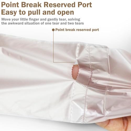 H&W 0.5 Gallon Mini Trash Bags - 240 Count Small Garbage Bags, Rose Gold
