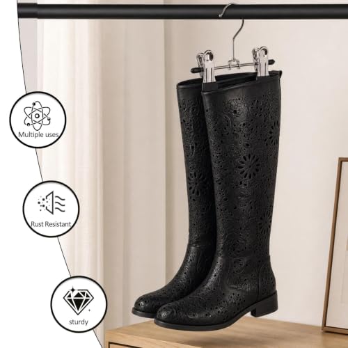 Vafon Stainless Steel Boot Hangers - Multipurpose Laundry Clips (Set of 6)