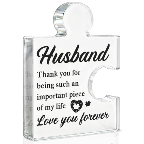 Acrylic Puzzle Plaque - Unique Gift for Husband | Home & Office Decor