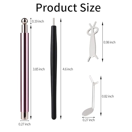 RARKVEN 4-Piece Cat Eye Magnet Pen Tool Set for Nail Art Design