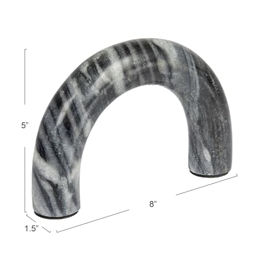 Creative Co-Op Marble Arch Tabletop Shelf, Grey Accent Decor