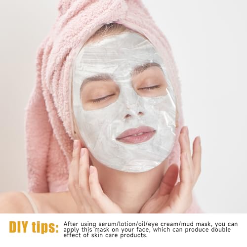 Salbsever 200 Pcs Disposable Plastic Facial Sheet Masks for Skin Care & DIY Spa