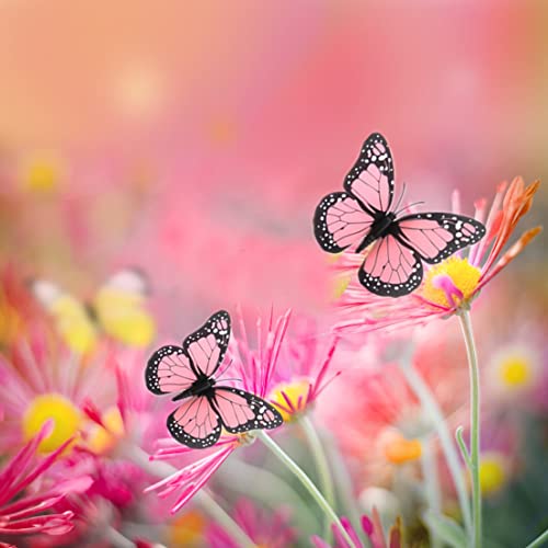 Monarch Butterfly Wall Stickers - 10 Pcs Realistic Decor