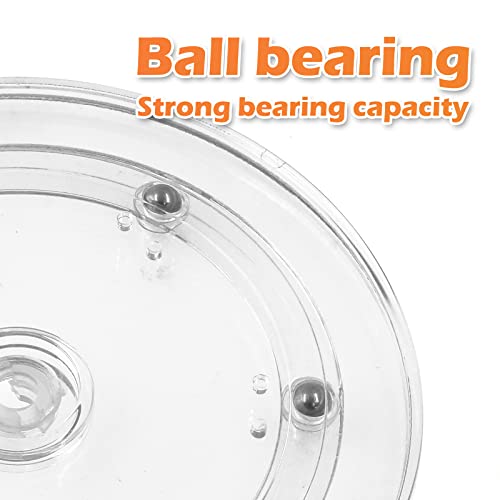 4-Inch Clear Acrylic Turntable Bearings - Set of 4