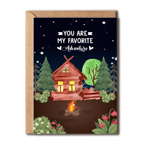 Adventure Birthday Card - Love Quote for Partner - 5x7 Nature Card