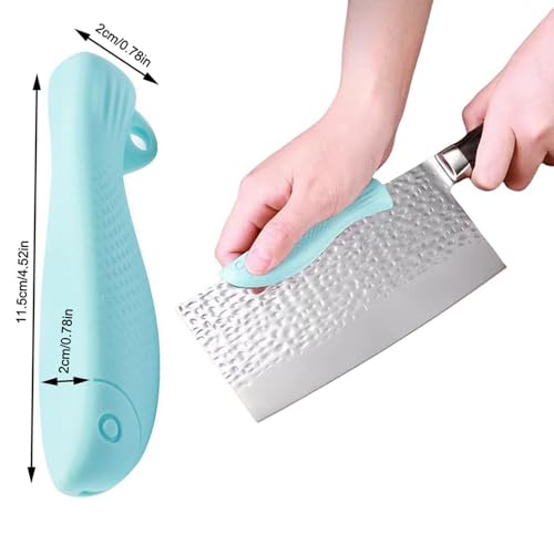 4-Pack Silicone Kitchen Knife Gripper Pads - Easy Meat Cutting Aid